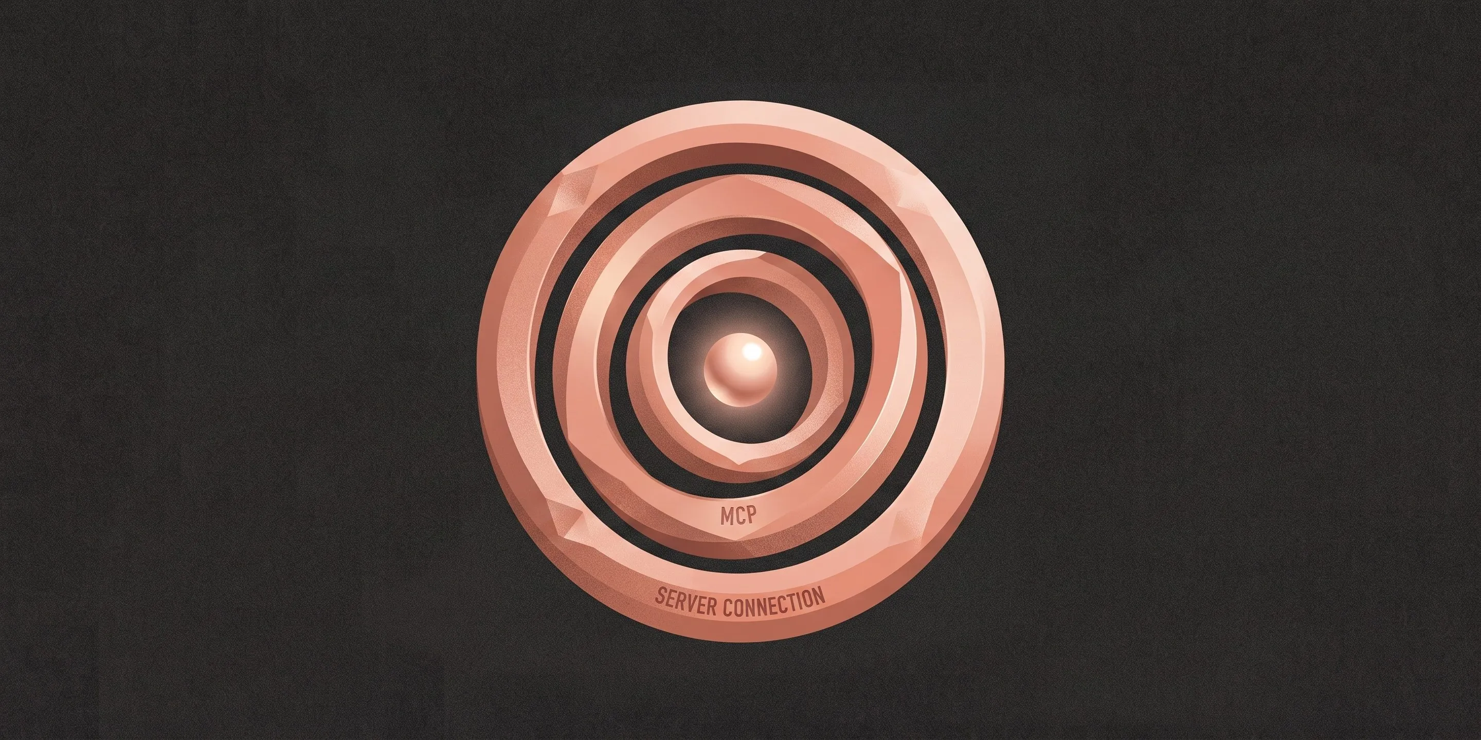Concentric copper rings, an illustration of a connection